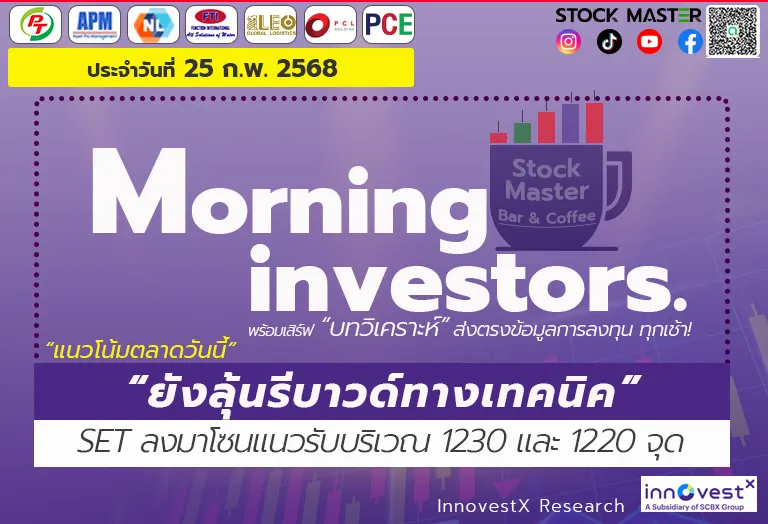 แนวโน้มตลาดวันนี้ : “ยังลุ้นรีบาวด์ทางเทคนิค”