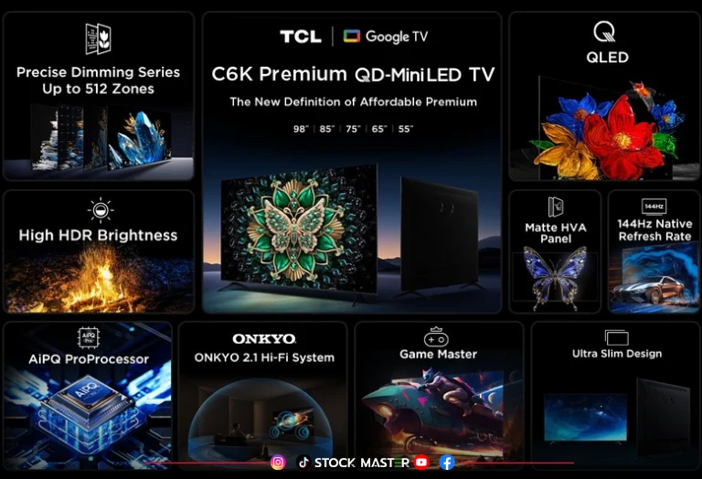 TCL ส่ง C6K ลุยตลาดพรีเมียม ชู QD-Mini LED ให้ภาพ เสียง สีสมจริง ยืนยันคุณภาพด้วยรางวัล EISA “GAMING TV 2025-2026” ทีวีสำหรับคอเกม